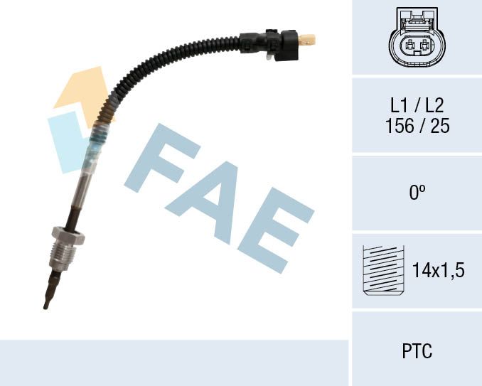 Датчик, температура відпрацьованих газів, Fae 68051