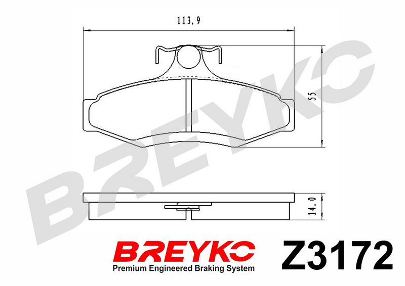DAVID VASCO Z3172 Brake Pad Set, disc brake
