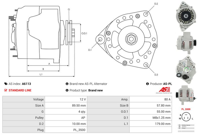 Generaator, AS-PL A6113