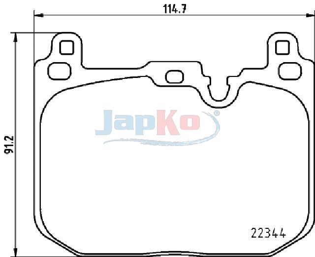Piduriklotsi komplekt, ketaspidur, JAPKO 500135