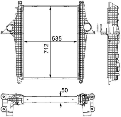 Product Image - Intercooler, inlaatluchtkoeler - CI147000P - MAHLE