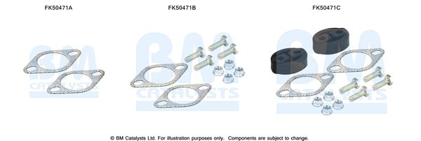 BM CATALYSTS szerelőkészlet, kipufogócső FK50471