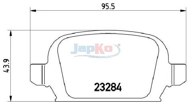 Piduriklotsi komplekt, ketaspidur, JAPKO 510402