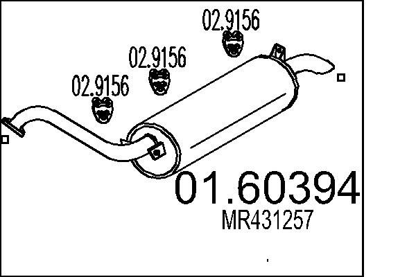 MTS hátsó hangtompító 01.60394