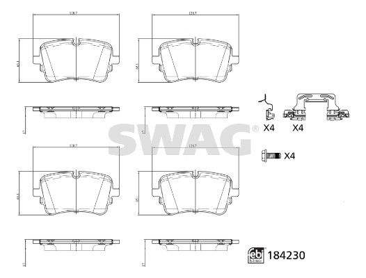 SWAG 33 10 9320 Brake Pad Set, disc brake