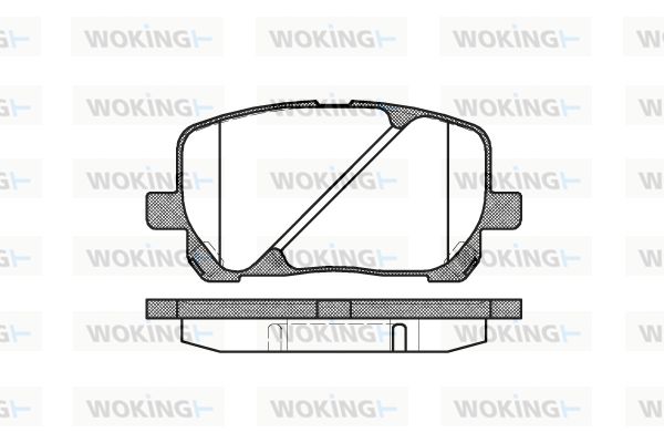 Комплект гальмівних накладок, дискове гальмо, Woking P854300