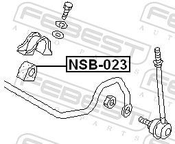 FEBEST NSB-023 Mounting, stabiliser bar