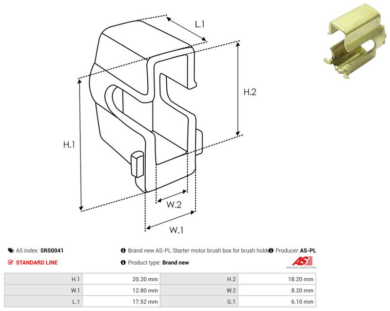 AS-PL SRS0041 Repair Kit, starter