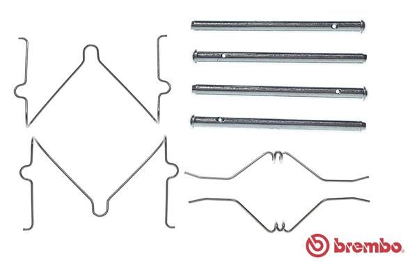 Комплект приладдя, накладка дискового гальма, Brembo A02263