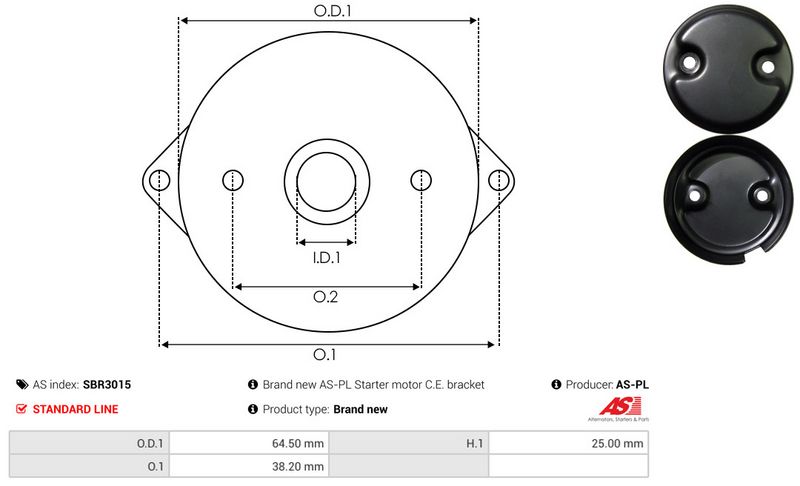 AS-PL SBR3015 Starter Lid, carburettor