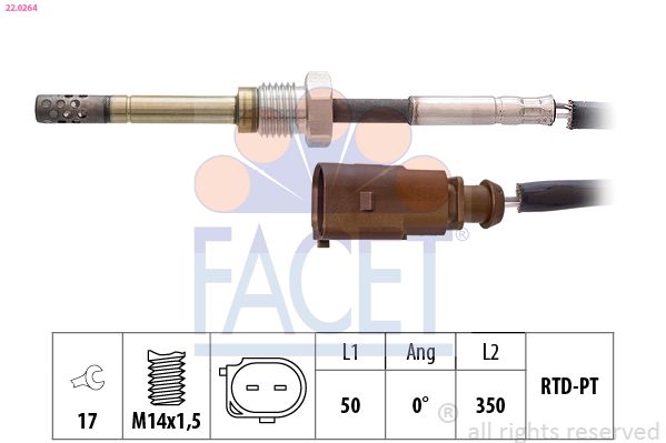 FACET Sensor, uitlaatgastemperatuur 22.0264