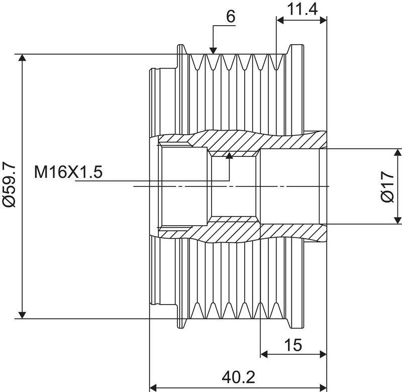 Rueda libre alternador