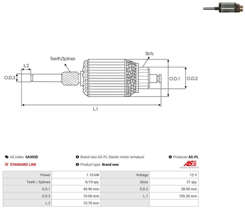 Ankur, starter, AS-PL SA3030