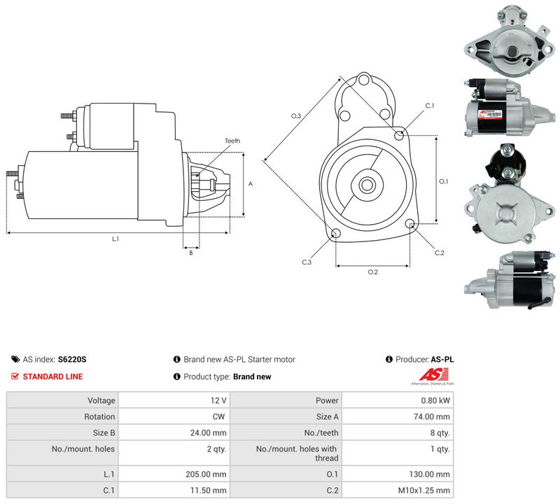 Starter, AS-PL S6220S