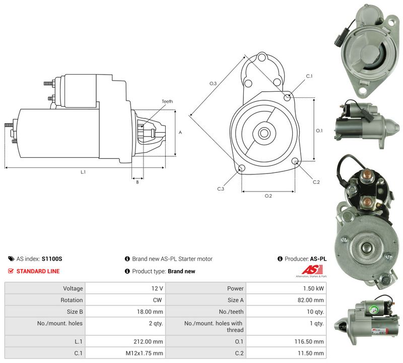 Starter, AS-PL S1100S