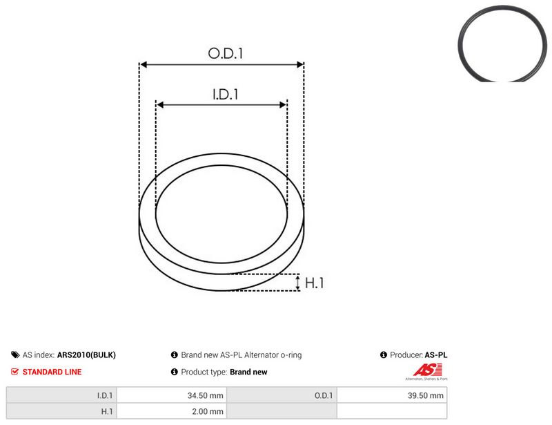 AS-PL ARS2010(BULK) Repair Set, alternator