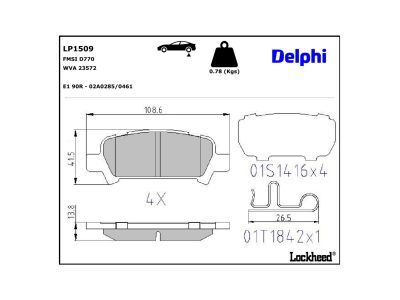 DELPHI LP1509 - Brake Pad Set, disc brake