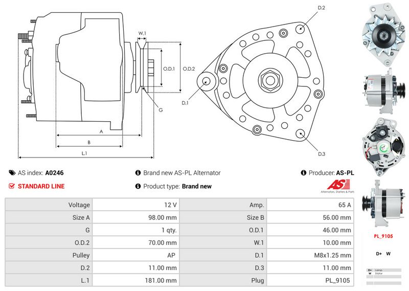 AS-PL A0246 Alternator