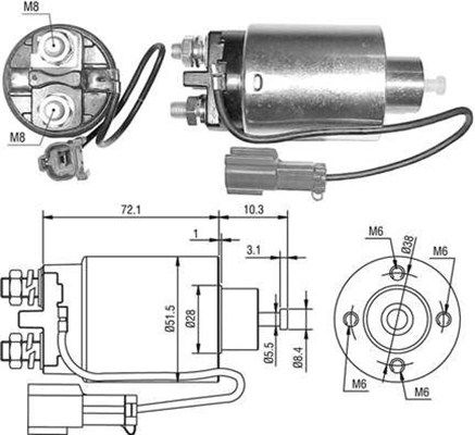 Elektromagnetický spínač, startér 940113050481