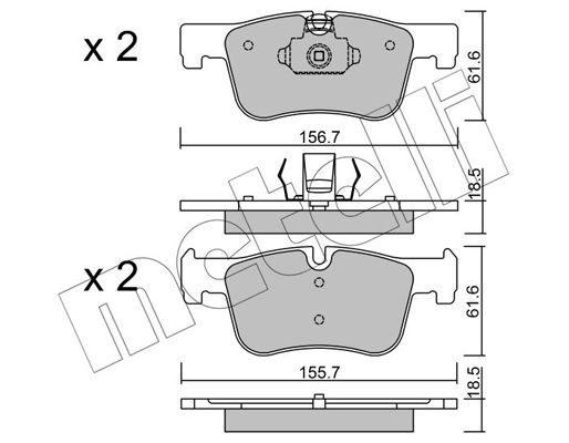 Metelli Brake Pad Set, disc brake 22-0960-0