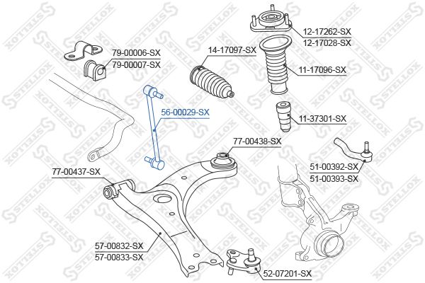 STELLOX 56-00029-SX Link/Coupling Rod, stabiliser bar