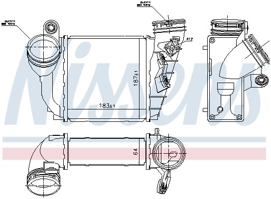 NISSENS 96679 Charge Air Cooler