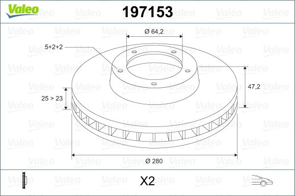 VALEO féktárcsa 197153