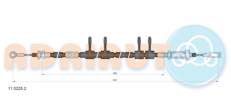 Тросовий привод, стоянкове гальмо, Adriauto 11.0225.2