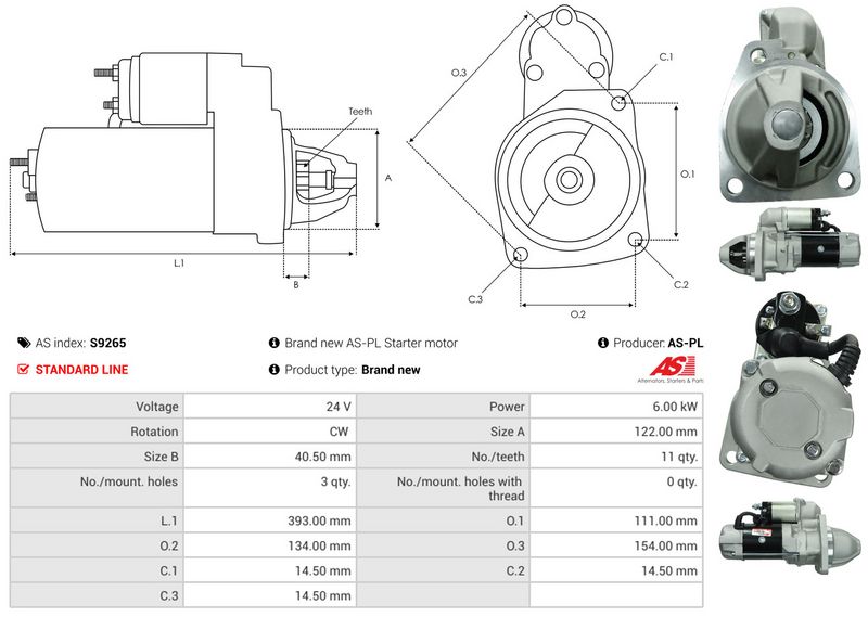 AS-PL S9265 Starter