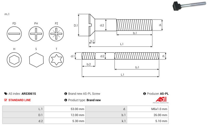 AS-PL ARS3061S Repair Set, alternator