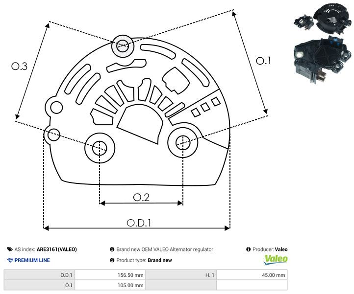 AS-PL ARE3161(VALEO) Protective Cap, alternator