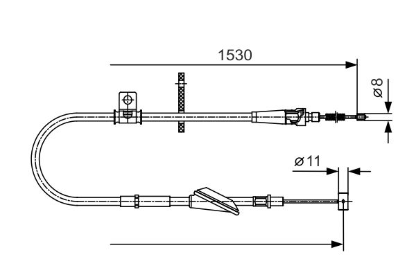Bosch Cable Pull, parking brake 1 987 482 136 (1987482136)