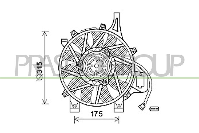 PRASCO ventilátor, motorhűtés OP030F005