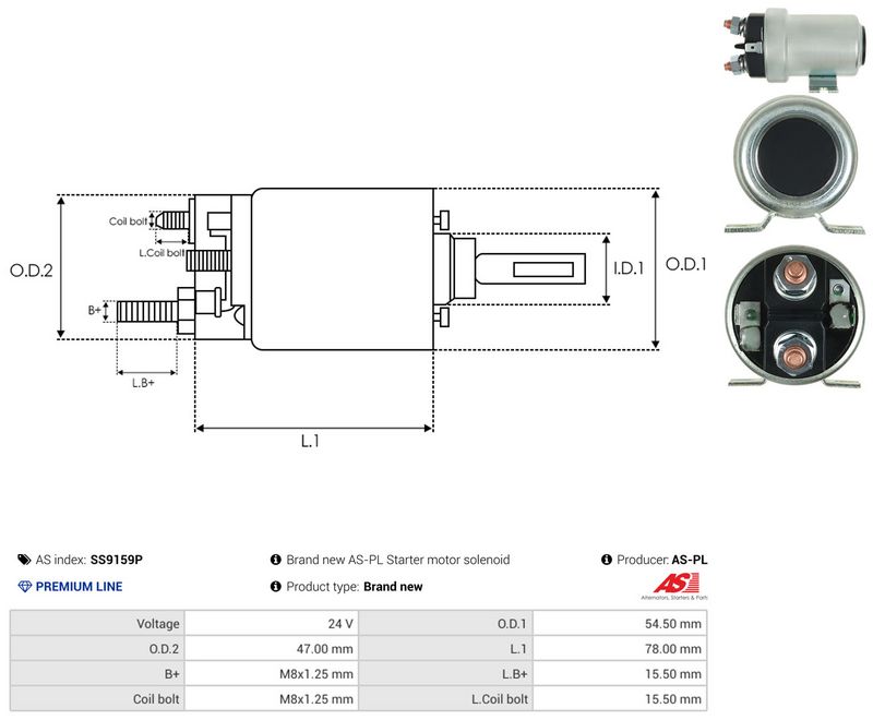 Magnetlülitus, starter, AS-PL SS9159P
