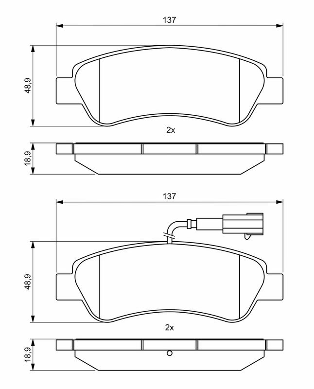 BOSCH 0986494994 Brake Pad Set, disc brake