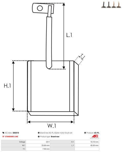 Süsinikuhari, starter, AS-PL SB5010