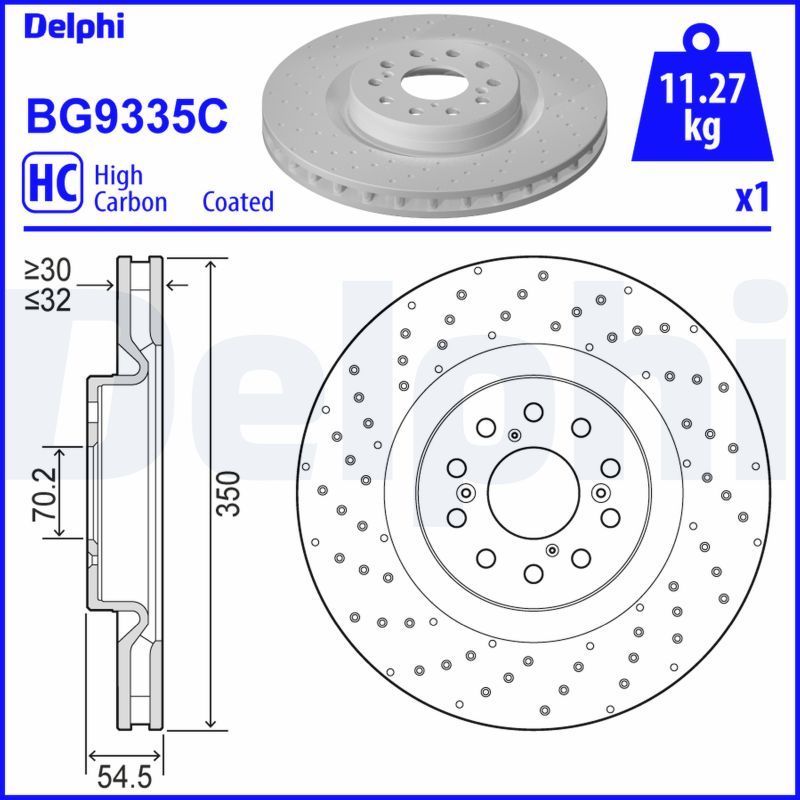 Гальмівний диск, Delphi BG9335C