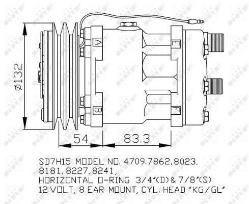 NRF 32131 Compressor, air conditioning