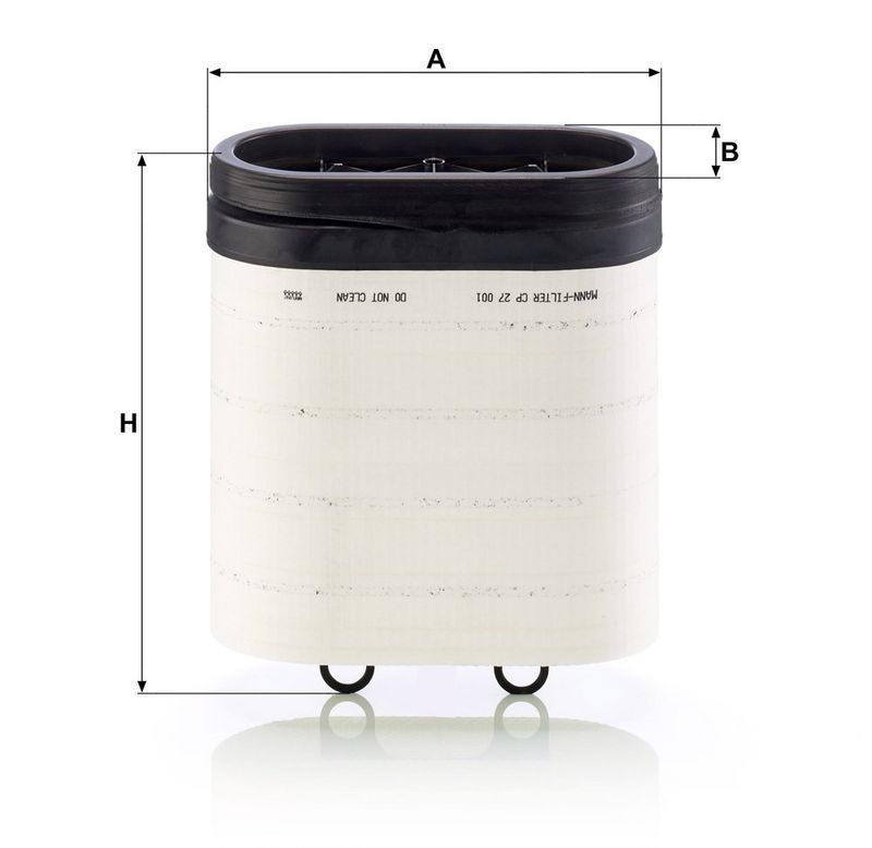 Luchtfilter (patroon) past: VOLVO FL D6B-D6B250 03.00-