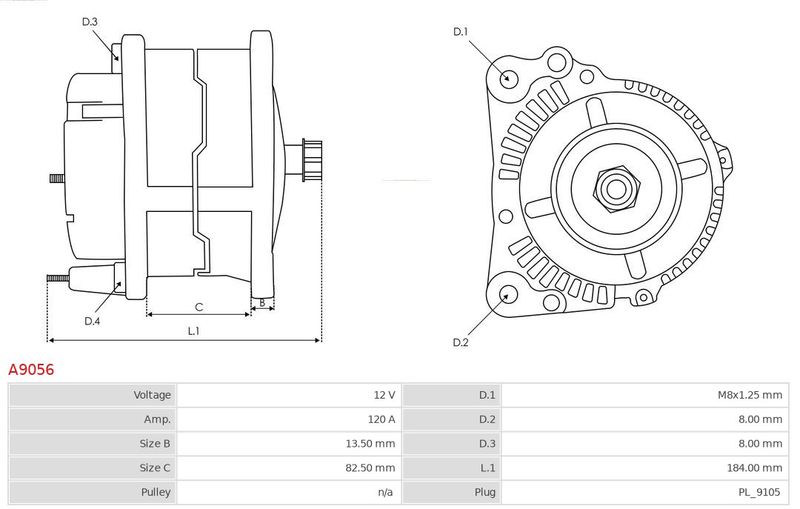 AS-PL A9056 Alternator