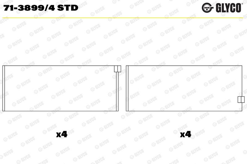 Coussinet+bielle GLYCO 71-3899/4 STD
