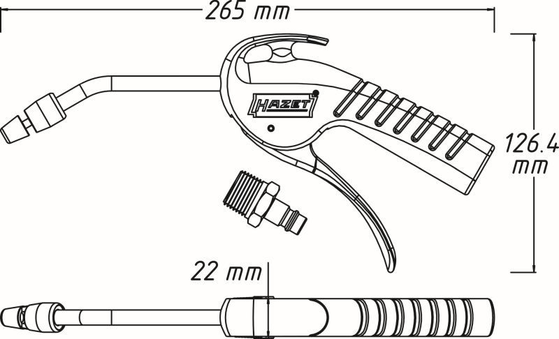 HAZET 9040P-4 Compressed-air Gun