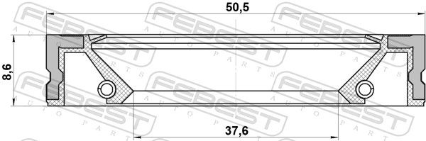 FEBEST 95GFZ-39500808X Seal Ring, wheel hub