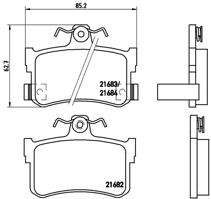 BREMBO P28027 Brake Pad Set, disc brake