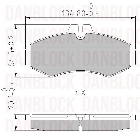 DANBLOCK Remblokkenset, schijfrem
