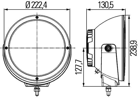 HELLA 1F8011002-001 High Beam Headlight
