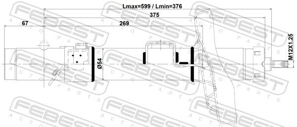 FEBEST 03110-007FR Shock Absorber
