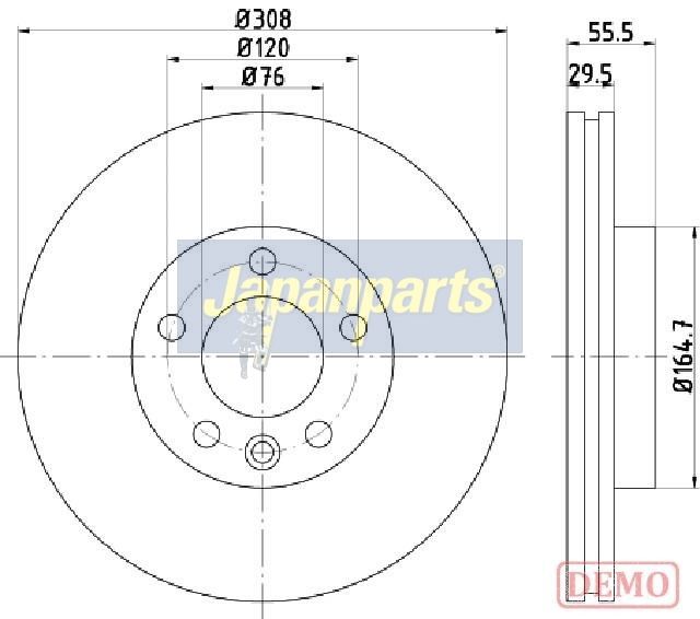 спирачен диск JAPANPARTS