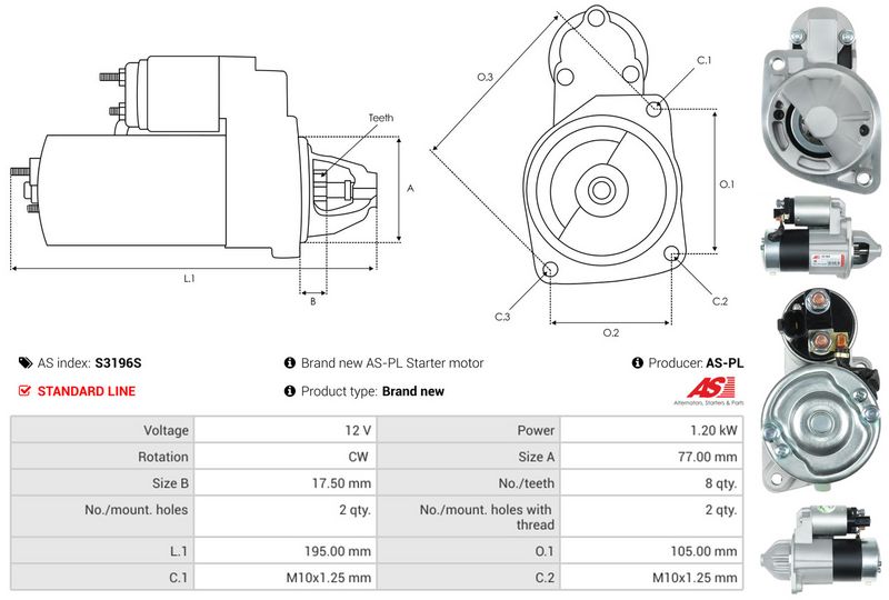 AS-PL S3196S Starter