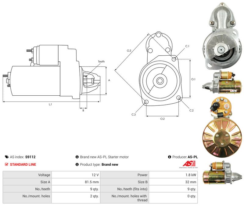 AS-PL S9112 Starter
